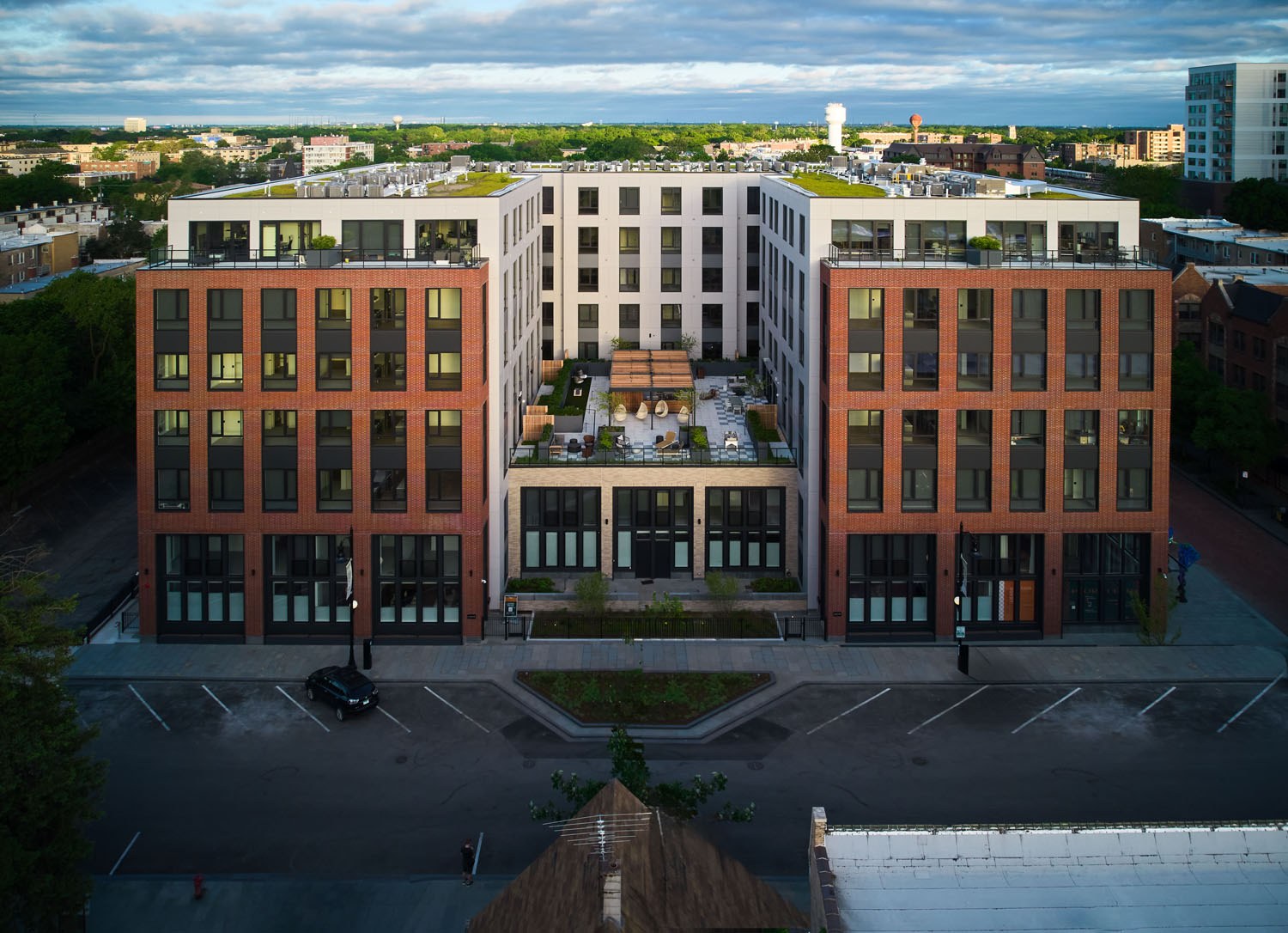 Aerial view of building