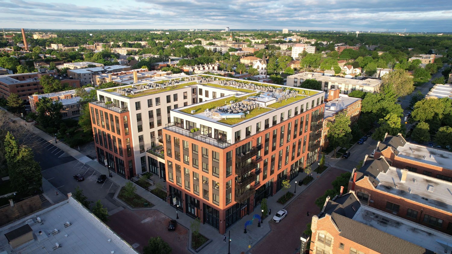 Aerial view of building