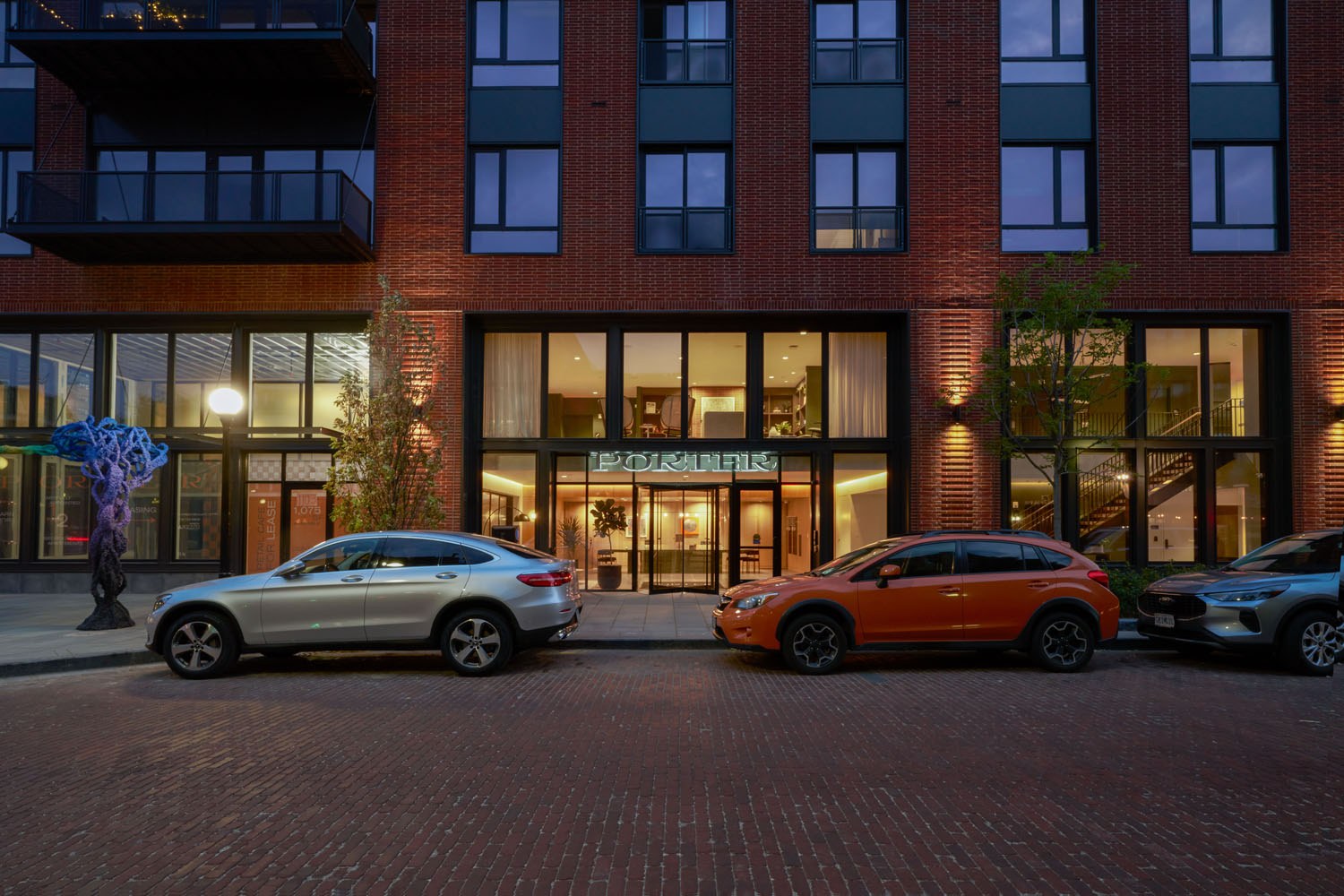 Entrance at dusk