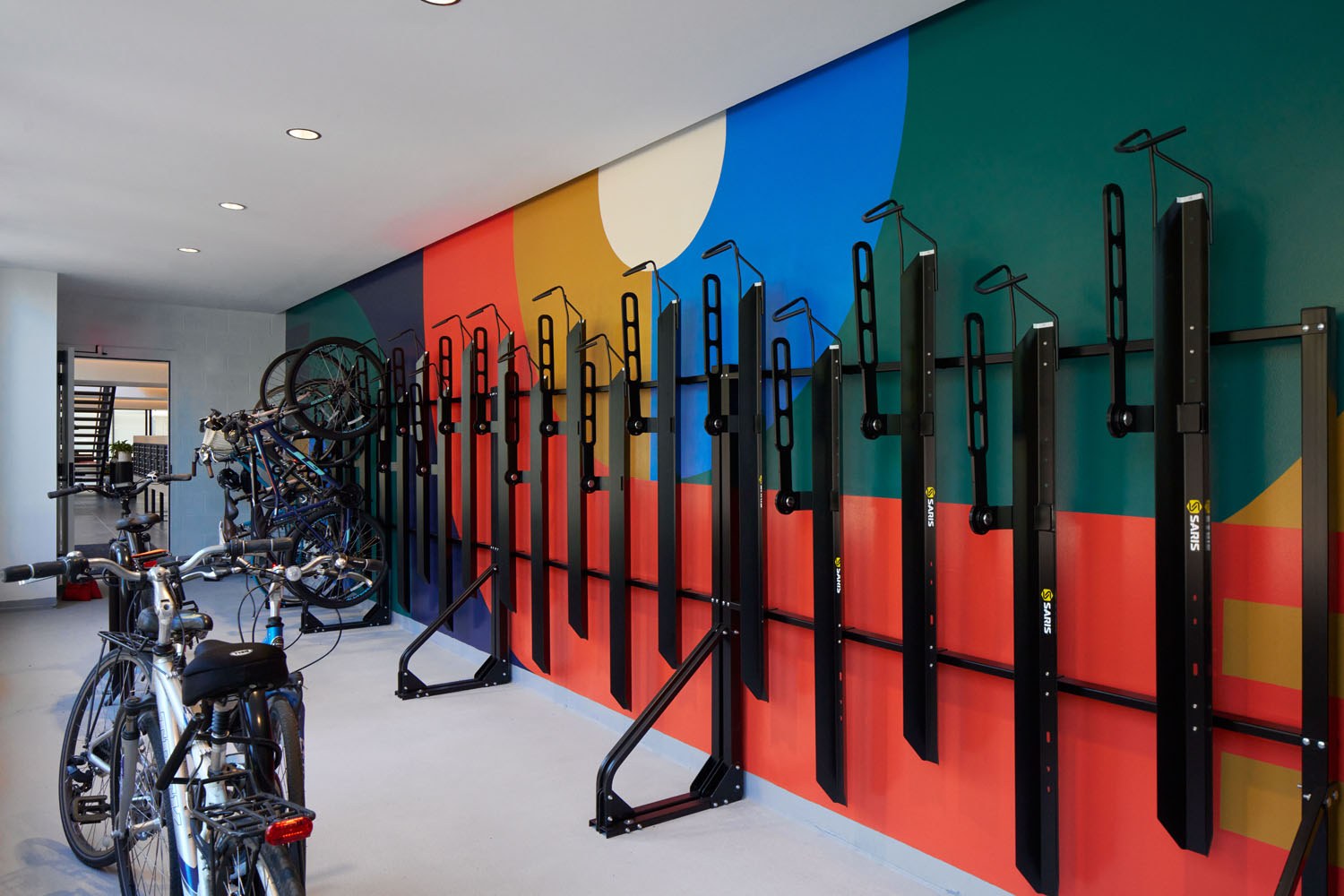 Bike room with lobby access