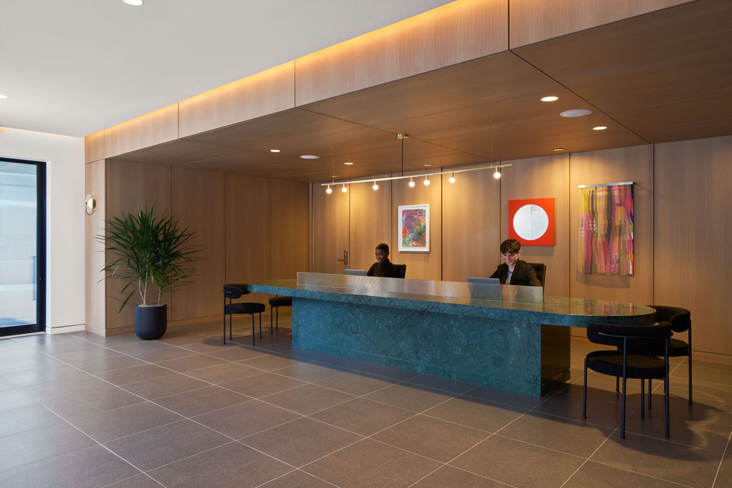 Concierge desk in lobby