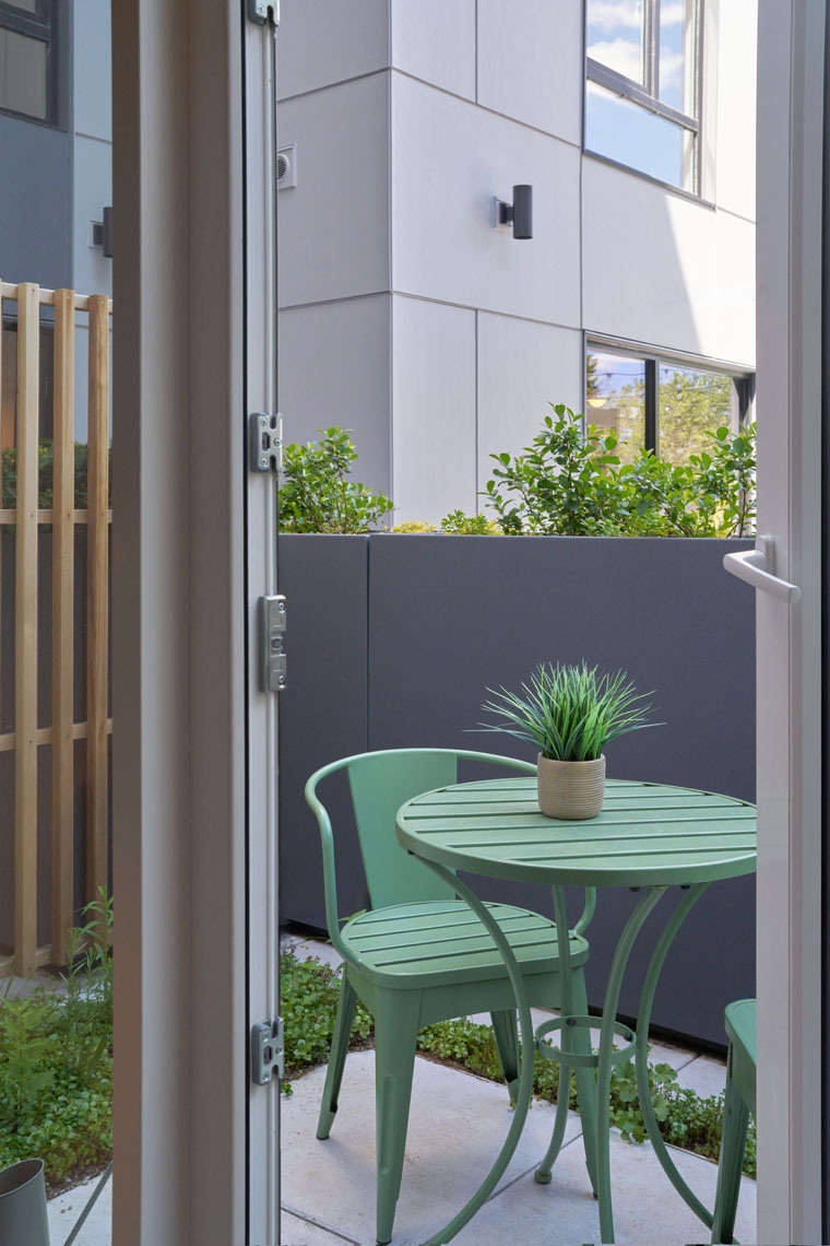 Private apartment patio